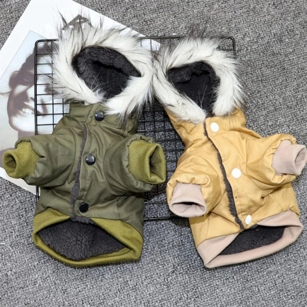 Parka pour Chien à Capuche Fourrée – Chaude et Coupe-Vent, du XS au XXL