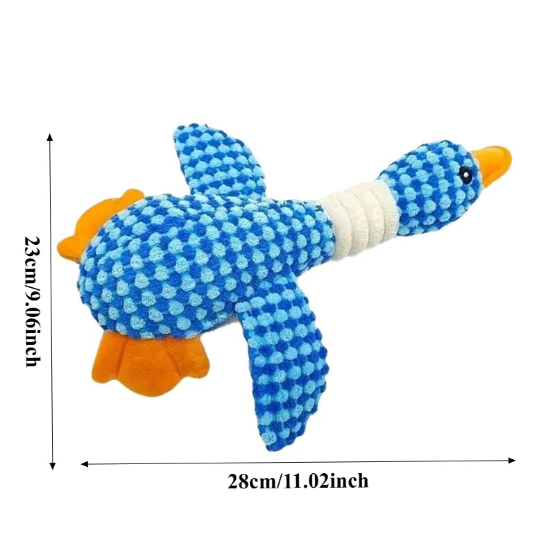 Peluche Canard Apaisante pour Chien – Couine et Rassure, 3 Tailles