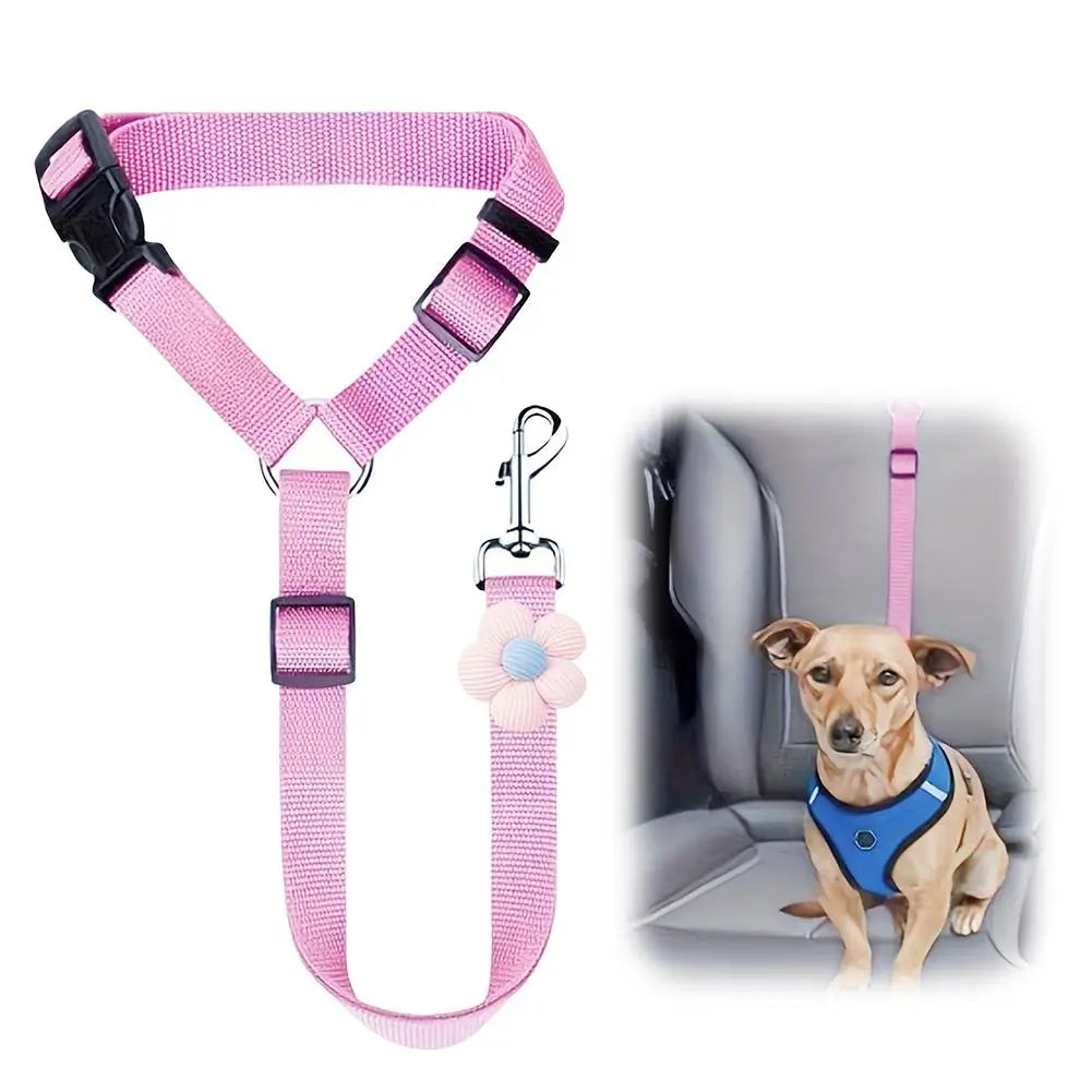 Ceinture de Sécurité Voiture pour Chien et Chat – 2 en 1 Laisse