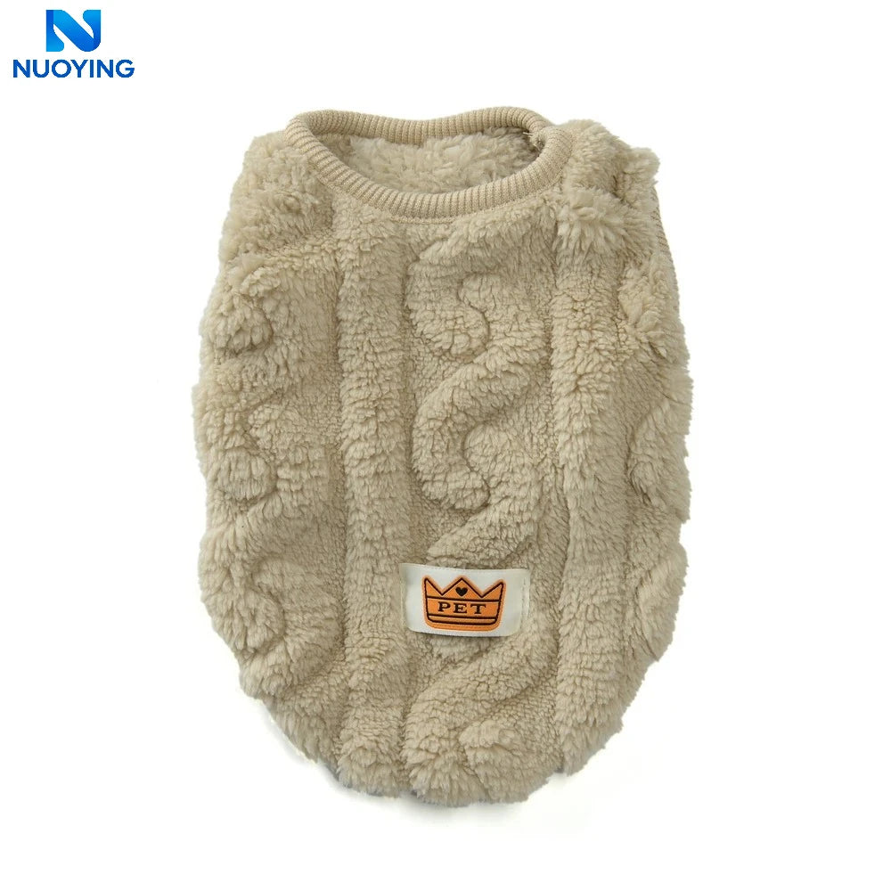 Pull Polaire Torsadé pour Chien et Chat – Doux et Chaud, du XS au XL