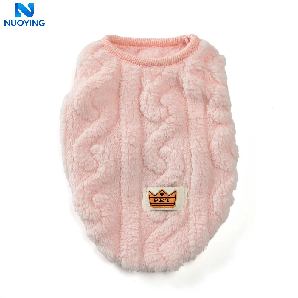 Pull Polaire Torsadé pour Chien et Chat – Doux et Chaud, du XS au XL