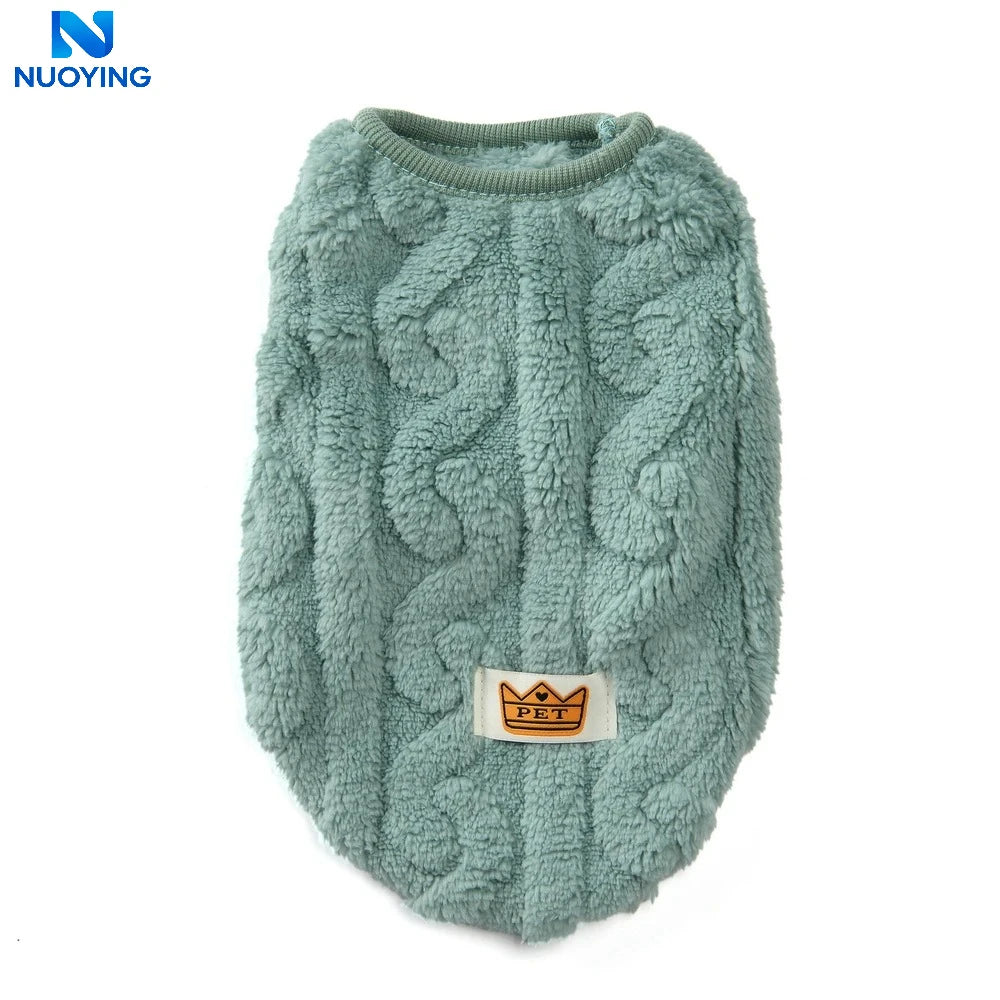 Pull Polaire Torsadé pour Chien et Chat – Doux et Chaud, du XS au XL