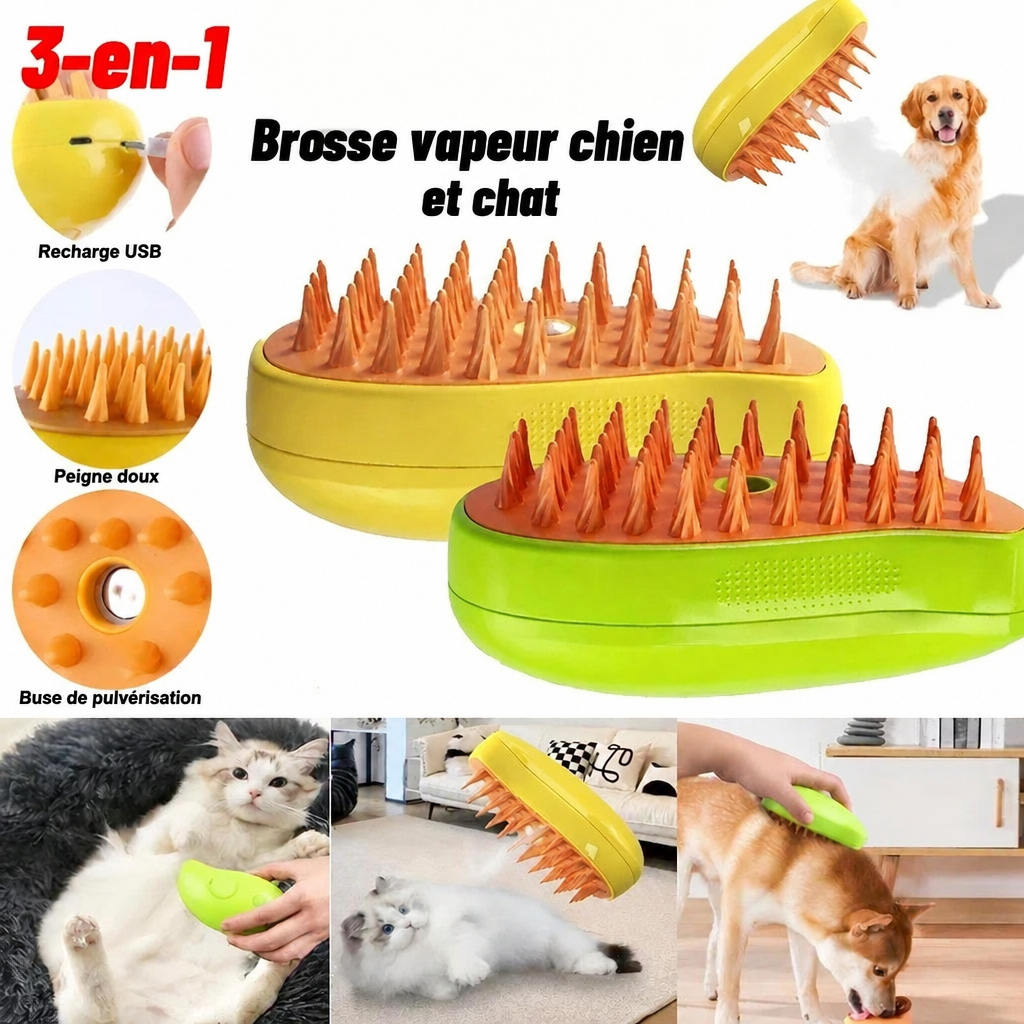 Brosse vapeur chien et chat
